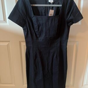 J. Crew Classic Black Sheath Cap Sleeve Dress